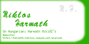 miklos harmath business card